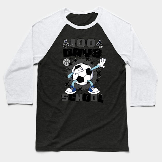 100 days of school featuring a dabbing Football #4 Baseball T-Shirt by XYDstore